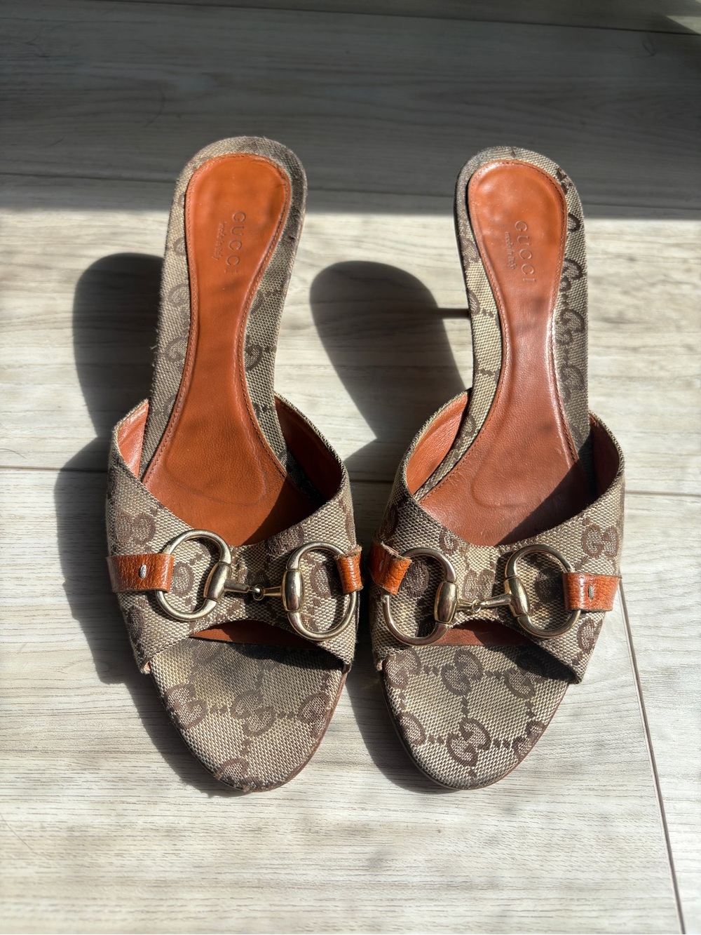 Gucci Monogram Sandal Mules - Picture 2 of 6
